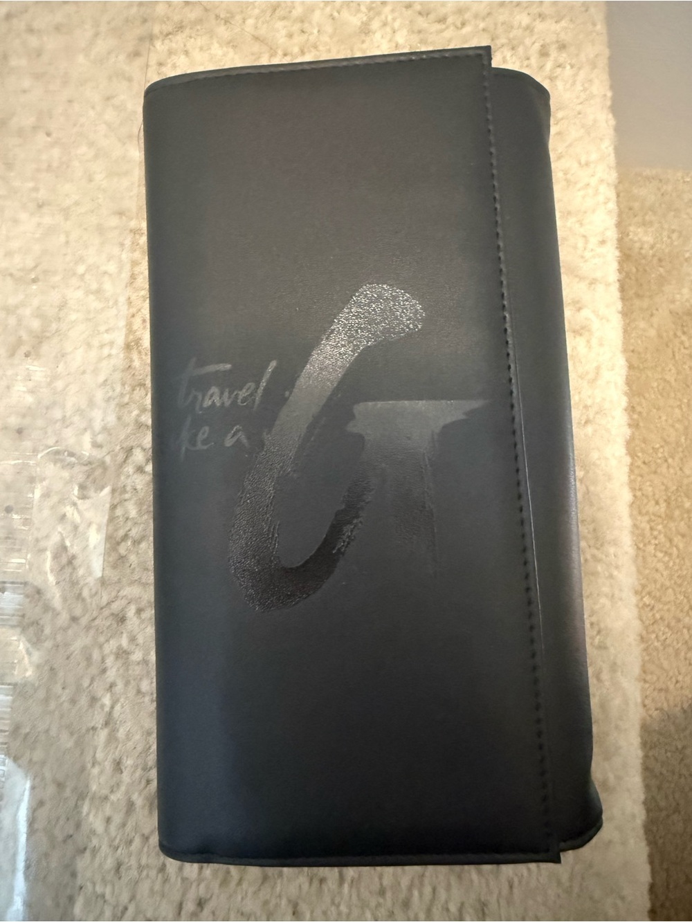 Black Travel Wallet/Passport Holder